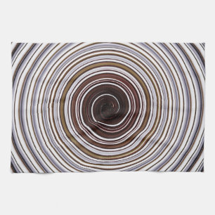 Küchentuch grau-braune Spirale Tea Towel
