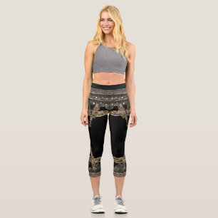 Kuchi Tribal Pattern Capri Leggings