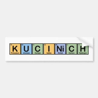 Kucinich made of Elements Bumper Sticker