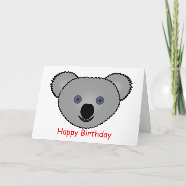 Kuddly Koala Birthday Card (Front)