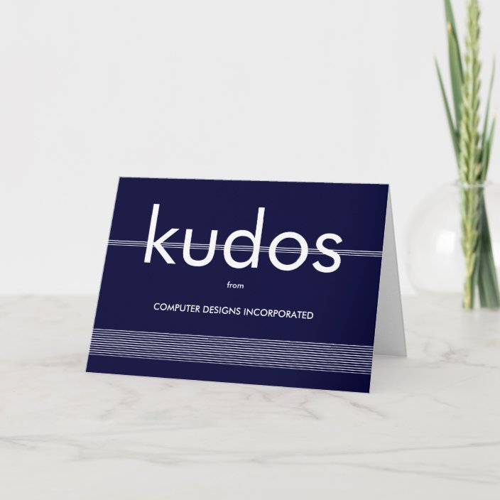 Kudos Congratulations Card Zazzle.co.uk