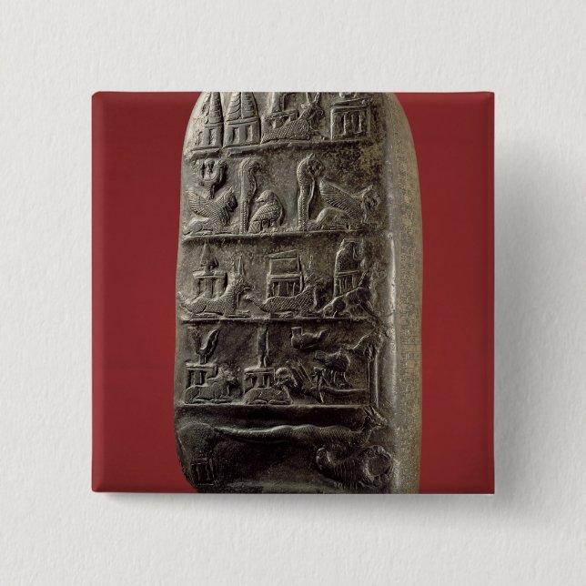 Kudurru of King Melishikhu II 15 Cm Square Badge (Front)