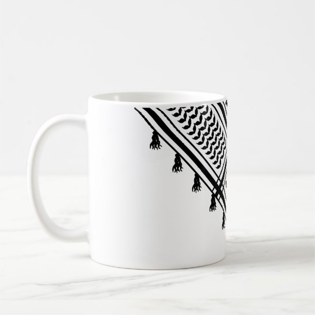 Kufiyeh - Black Coffee Mug (Left)