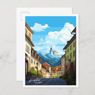 Kufstein Austria vintage travel illustration Postcard