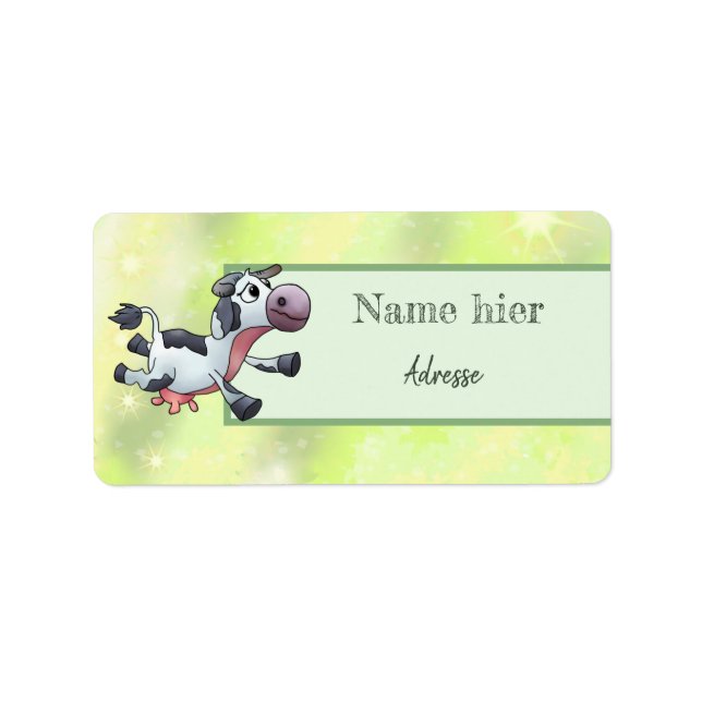 Kuh Adressaufkleber Label (Front)