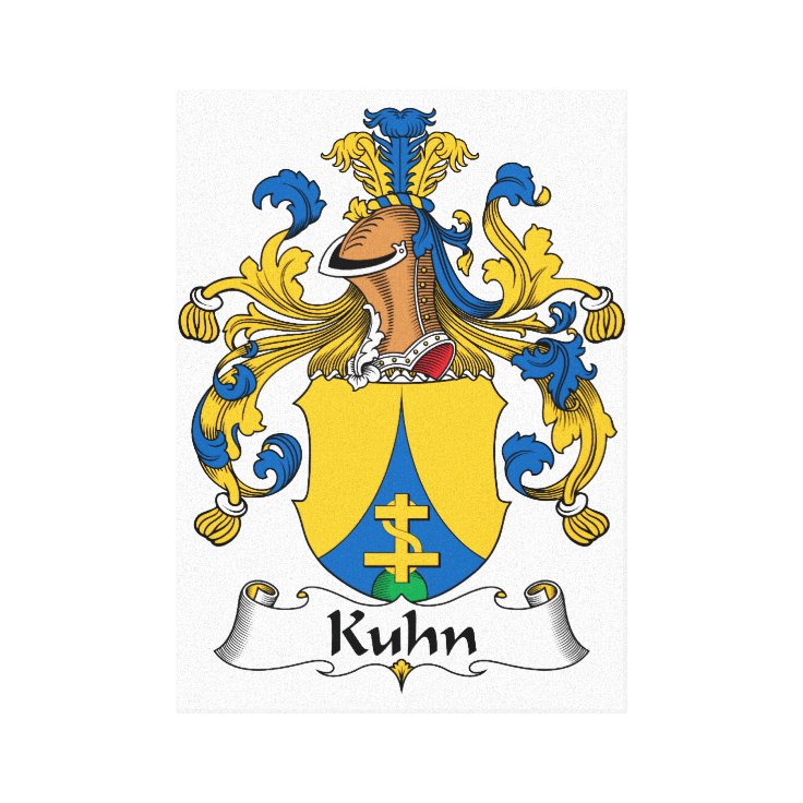 kuhn-family-crest-canvas-print-zazzle