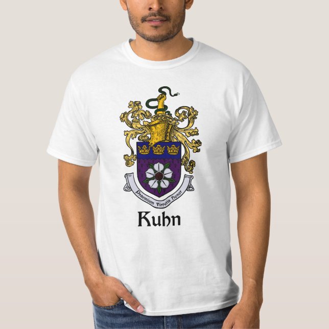 Kuhn Family Crest/Coat of Arms T-Shirt (Front)