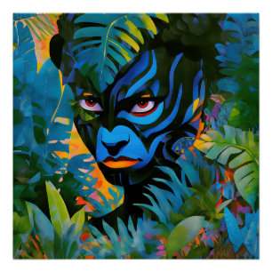 “Kuiráya” –  Painted Leaf - Women In Amazonia Poster