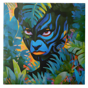 “Kuiráya” –  Painted Leaf - Women In Amazonia Tile