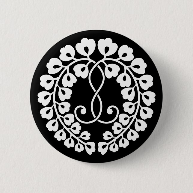 Kujo wisteria 6 cm round badge (Front)