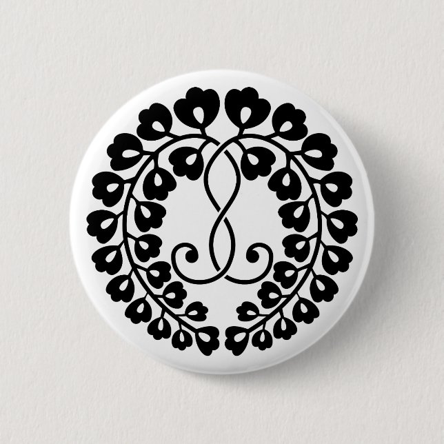 Kujo wisteria 6 cm round badge (Front)