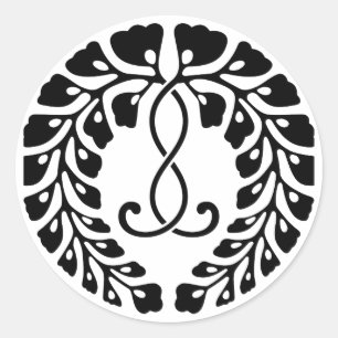 Kujo wisteria classic round sticker