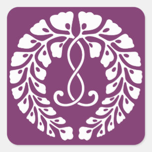 Kujo wisteria square sticker