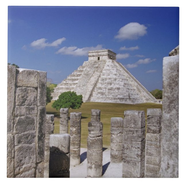 Kukulcan Pyramid as seen from the Group of the Tile (Front)