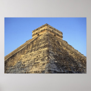 Kukulcan Temple or Castillo Castle) in Poster