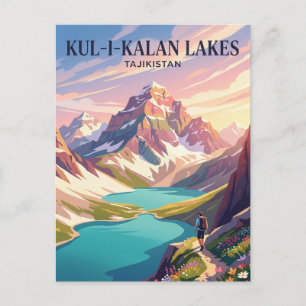 Kul-i-Kalan Lakes Trail Tajikistan Postcard