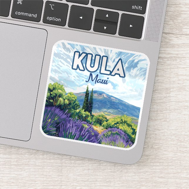 Kula Maui Haleakala Hawaii Lavender Retro (Detail)
