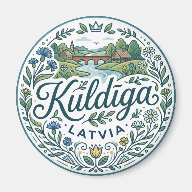 Kuldīga Countryside Latvia Magnet (Front)
