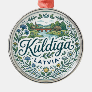 Kuldīga Countryside Latvia Metal Tree Decoration