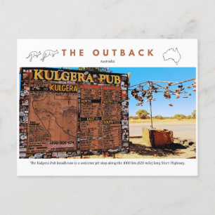 Kulgera Roadhouse Sign Postcard