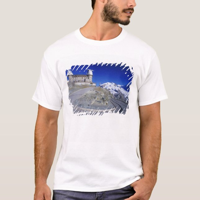 Kulm hotel and trail, Gornergrat, Zermatt, T-Shirt (Front)