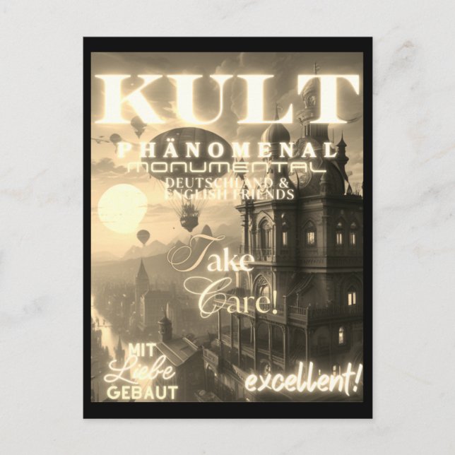 KULT PHÄNOMENAL MONUMENTAL POSTCARD (Front)