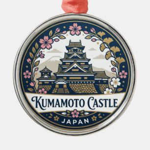 Kumamoto Castle Japan Metal Tree Decoration