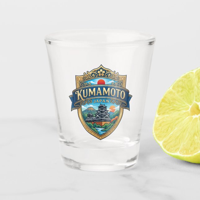 Kumamoto Japan Shot Glass (Front)