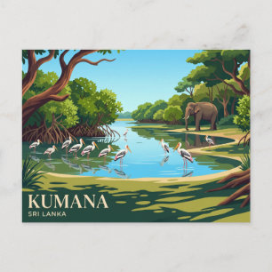 Kumana National Park Sri Lanka Postcard
