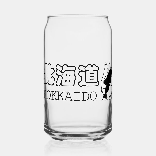 kumapen Hokkaido Can Glass (Front)