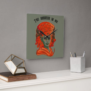 Kumari - The goddess in me    Square Wall Clock
