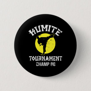 Kumite Tournament Champ Vintage Martial Arts Karat 6 Cm Round Badge