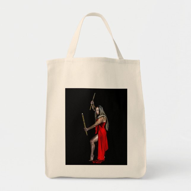 Kumu Manu with the Palua O Newa Tote Bag (Front)