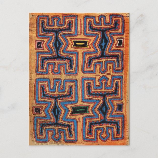 Kuna Indian Canoe Spirits Postcard (Front)