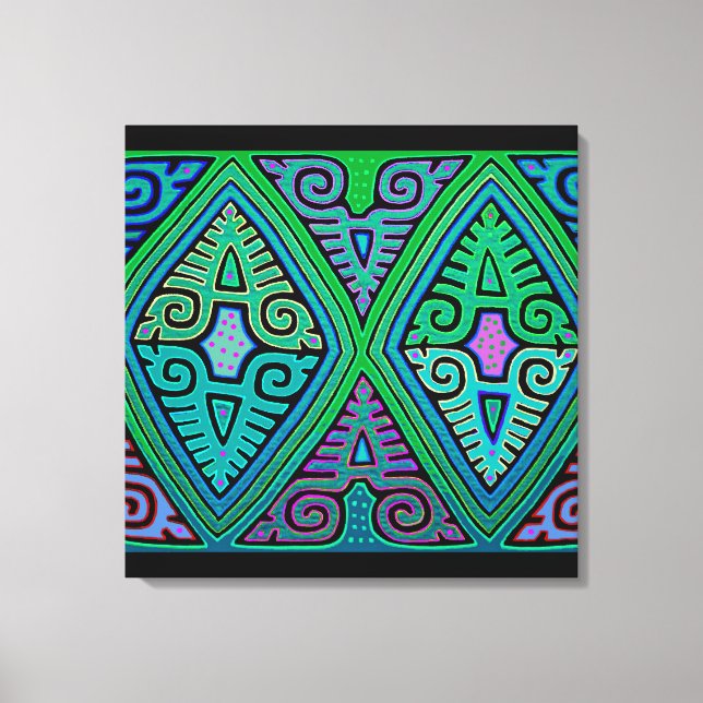 Kuna Indian Diamond Mola Canvas Print (Front)