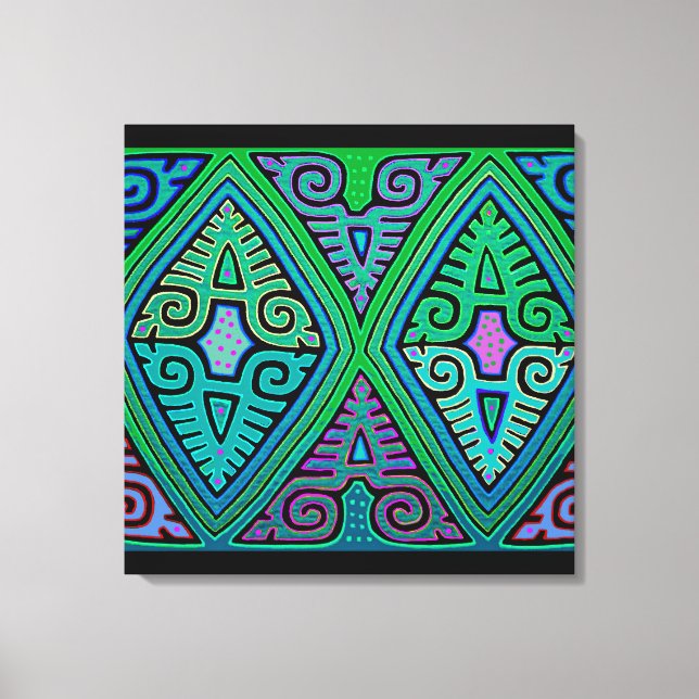 Kuna Indian Diamond Mola Canvas Print (Front)