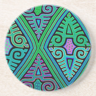Kuna Indian Diamond Mola Coaster