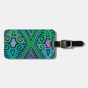 Kuna Indian Diamond Mola Luggage Tag