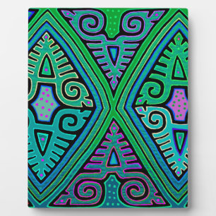 Kuna Indian Diamond Mola Plaque