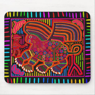 Kuna Indian Friendly Dragon Mola Mouse Mat