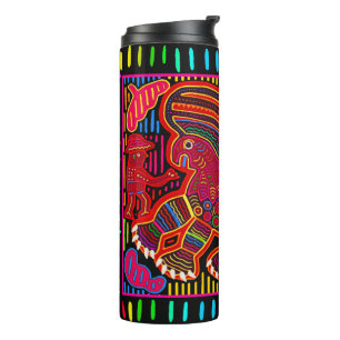 Kuna Indian Friendly Dragon Mola Thermal Tumbler