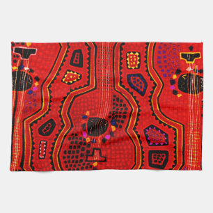 Kuna Indian Guitars Tea Towel