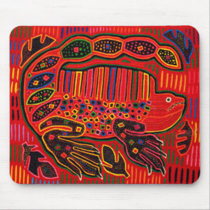 Kuna Indian Iguana Mola Mouse Mat