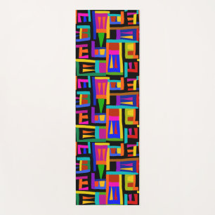 Kuna Indian Landscape Map - Bold Colours Yoga Mat