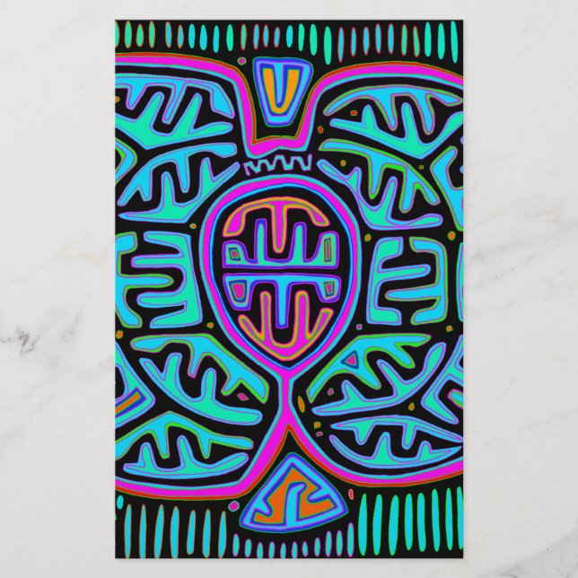 Kuna Indian Mariposa Stationery (Front)