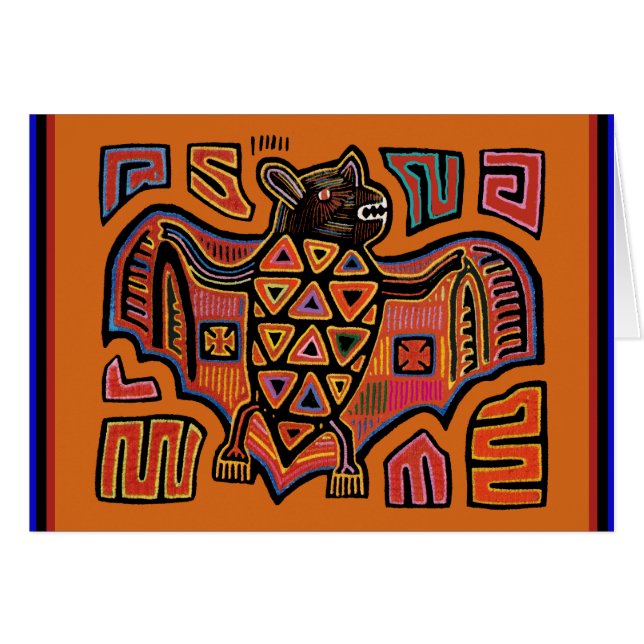 Kuna Indian Mola Bat (Front Horizontal)