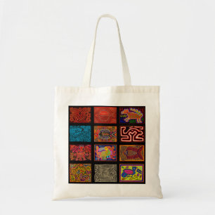 Kuna Indian Mola Collage Tote Bag