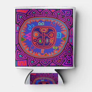 Kuna Indian Mola Compass Can Cooler