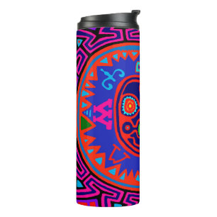 Kuna Indian Mola Compass Thermal Tumbler