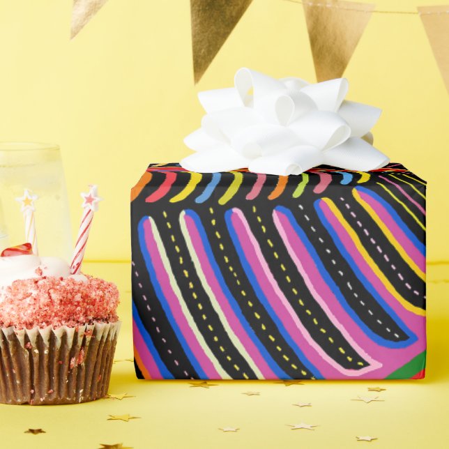Kuna Indian Mola Pescado Gift Wrap Paper (Birthday Party)